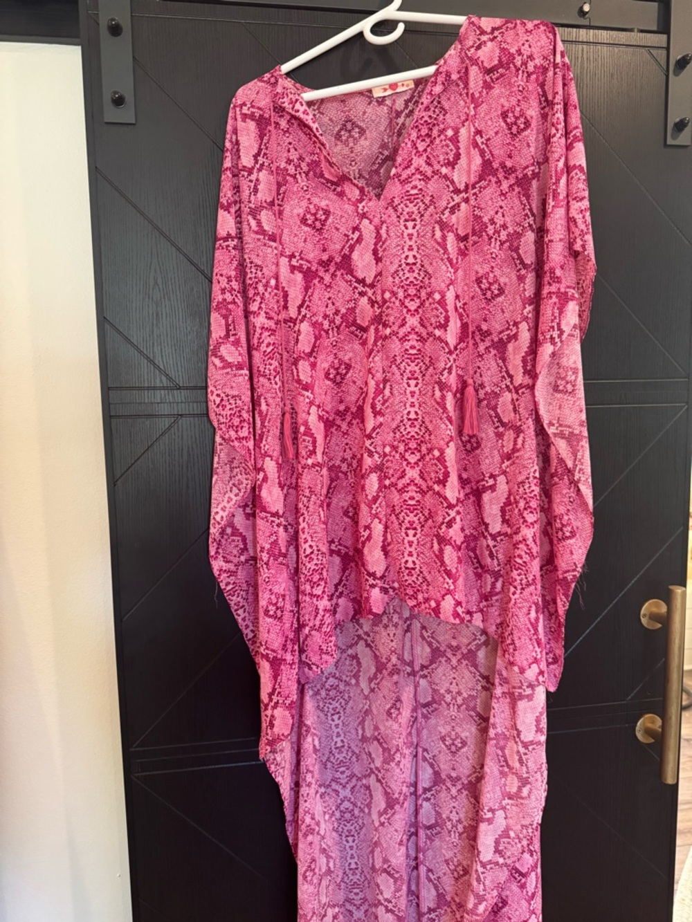 Buddy Love Pink Snakeskin High Low Dress Size S/M